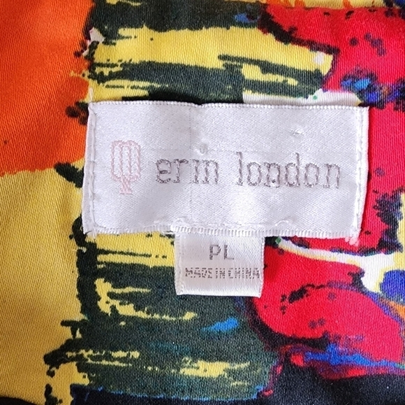 Vintage Erin London Sz PL Pop Artsy Full Zip Jacket Blazer Stretch Retro Boho - Picture 5 of 7